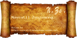 Navratil Zsuzsanna névjegykártya